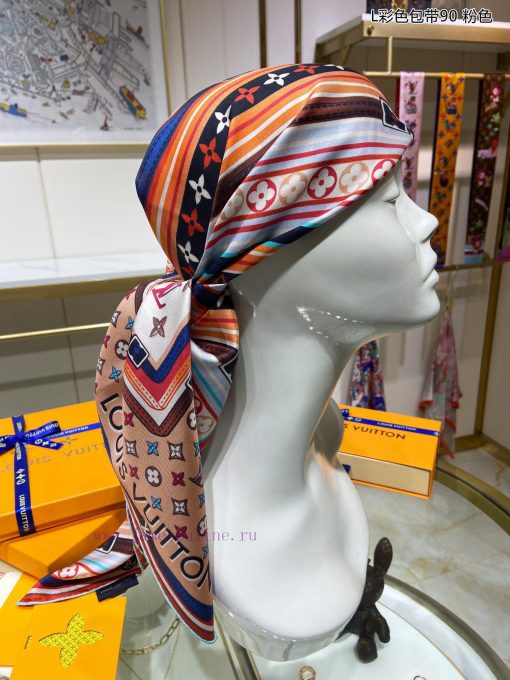 Synchronize H sincerely praises the Lvjia L colored bag strap 90 silk square scarf. The Mix txaswe6x - Image 6
