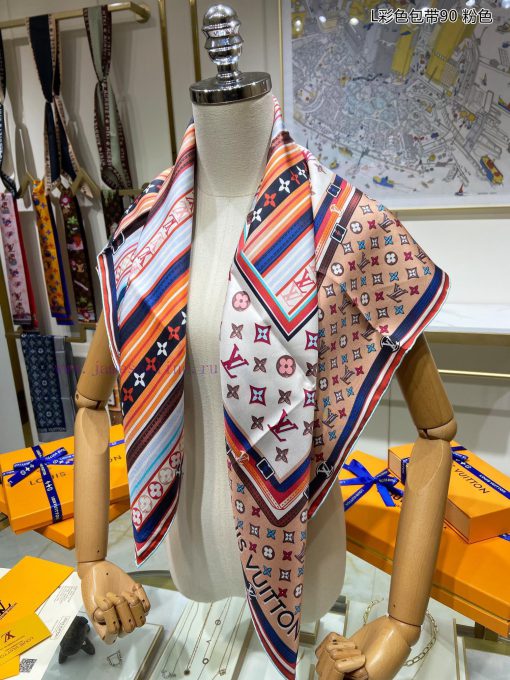 Synchronize H sincerely praises the Lvjia L colored bag strap 90 silk square scarf. The Mix txaswe6x - Image 8