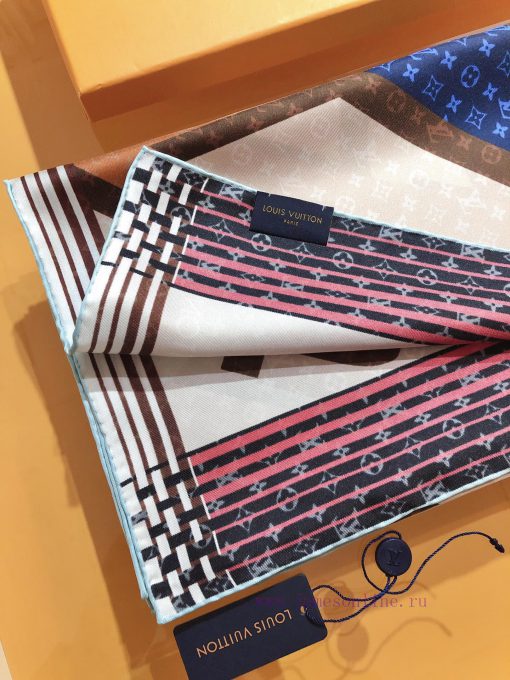 The original LvPLANET LV90cm silk square scarf exudes the colorful posture of Pop Art. The Pe52s3kir - Image 7