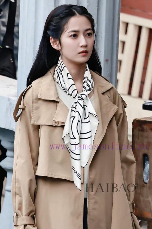 The new double C-line logo 90 double-sided same color printed silk square scarf is highly rejyfrdr1f