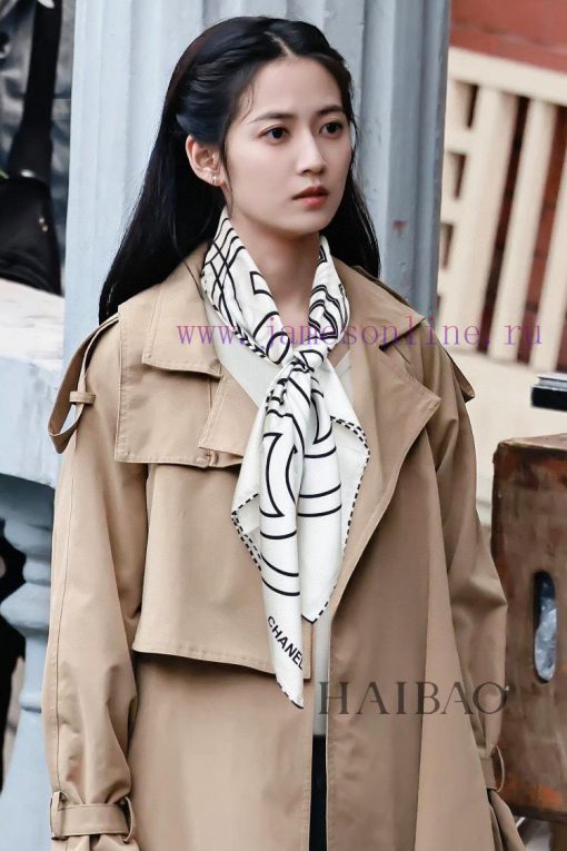 The new double C-line logo 90 double-sided same color printed silk square scarf is highly rejyfrdr1f - Image 2