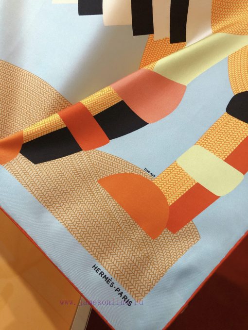 Original HERMES90cm silk square scarf is a top-notch visual feast. The new color is very lux1ws7ugt4 - Image 5