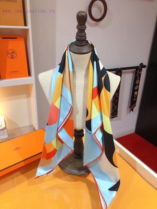 Original HERMES90cm silk square scarf is a top-notch visual feast. The new color is very lux1ws7ugt4 - Image 8