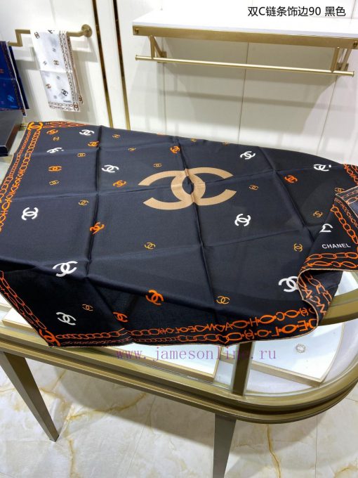 Chanel Double C Chain Edging 90 Silk Square Scarf for VIP Recommendation: Hurry up! High endjxikj1ca - Image 10