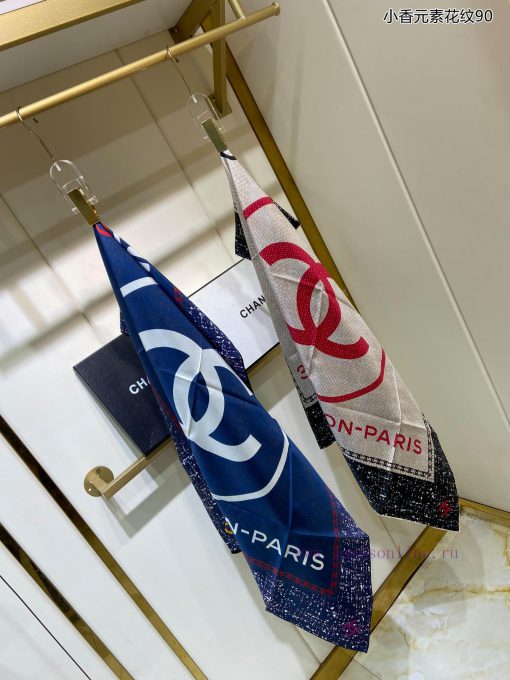 Chanel Element Pattern 90 Silk Square Scarf for VIP Recommendation, Be sure to hurry up and qciw7pfm - Image 3