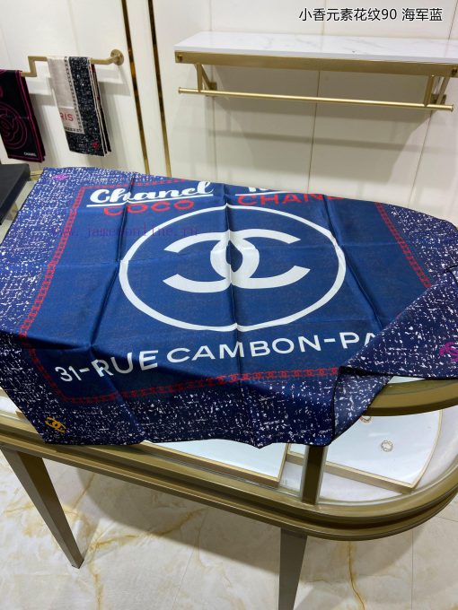 Chanel Element Pattern 90 Silk Square Scarf for VIP Recommendation, Be sure to hurry up and qciw7pfm - Image 9