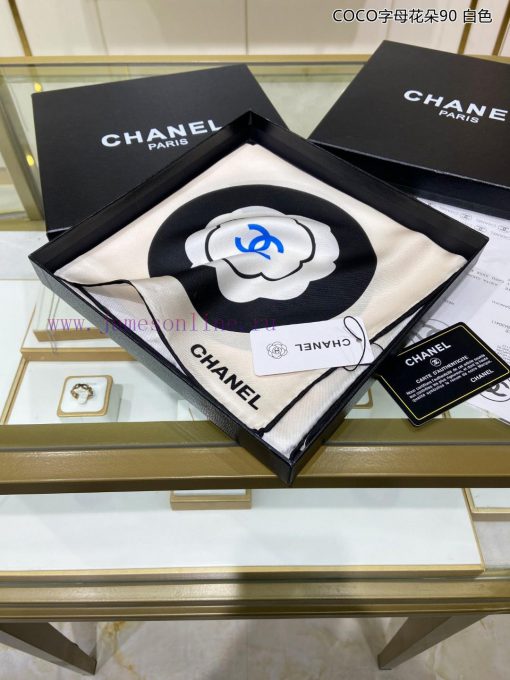 Chanel Coco Letter Flower 90 Silk Square Scarf is recommended for VIP customers. Be sure to yqqk0ce4 - Image 4