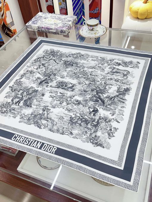 This Sauvage printed square scarf is a tribute to Dior's iconic design launched in 1947. It 8iotyasq - Image 10