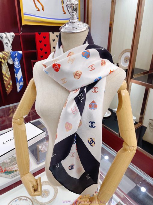 CHANELChanel Bow 90 Silk Square Scarf is recommended for VIP customers. Be sure to start quii1k3xs21 - Image 8