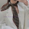 High end quality FF contrasting color rolled edge double-sided 90 silk square scarf for VIP tjmqm2ae