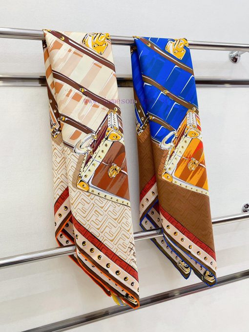 Fendi's latest flagship luggage pattern is a 90 silk small square scarf that is very easy tomz8mvl8g - Image 3