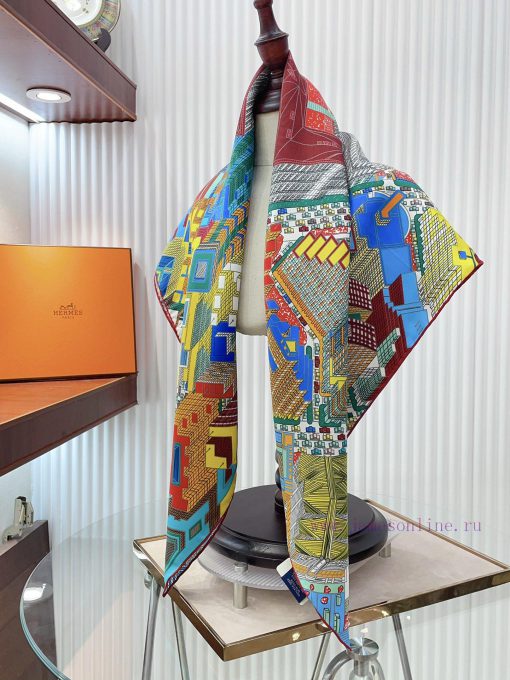 HERMES's new silk scarf looks great and is recommended with a Pontan style 90 silk square scl9hly4b9 - Image 10
