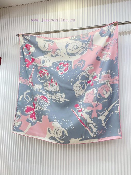 Chanel's top grade twill silk material is handmade with rolled edges, exuding a sense of luxsr7rsbpq - Image 5