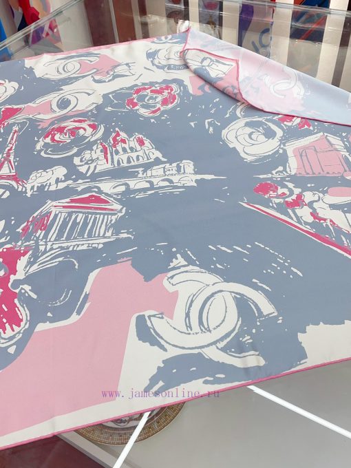Chanel's top grade twill silk material is handmade with rolled edges, exuding a sense of luxsr7rsbpq - Image 6