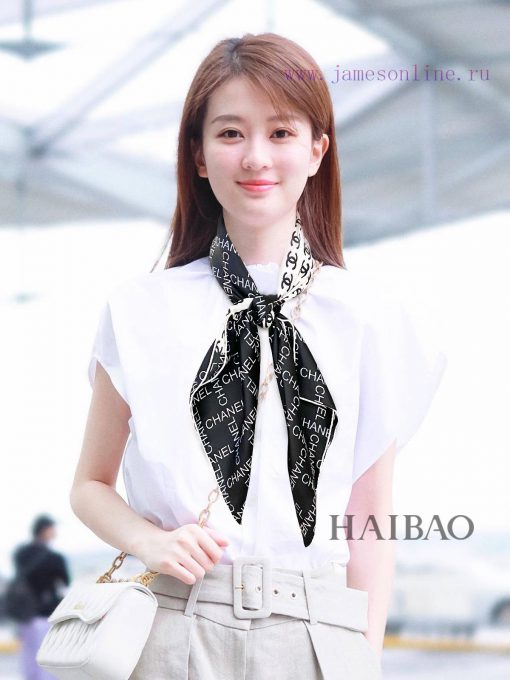 Chanel LOGO Splicing 90 adopts exquisite printing technology to present the pattern printing0zbstinh - Image 2