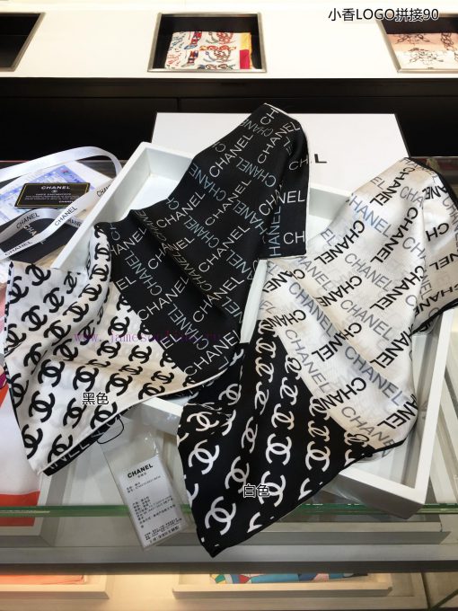 Chanel LOGO Splicing 90 adopts exquisite printing technology to present the pattern printing0zbstinh - Image 3