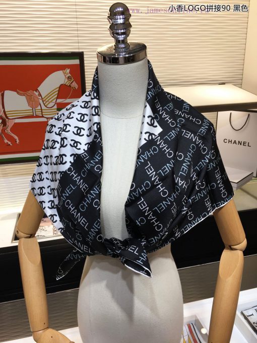 Chanel LOGO Splicing 90 adopts exquisite printing technology to present the pattern printing0zbstinh - Image 10