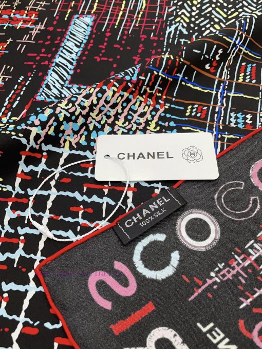 The new Chanel colored striped letter silk square scarf is highly recommended by VIPs. You mre9acdx3 - Image 7