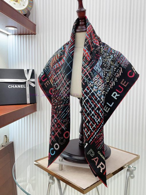 The new Chanel colored striped letter silk square scarf is highly recommended by VIPs. You mre9acdx3 - Image 10