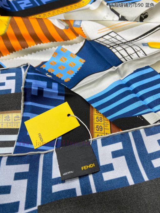 Synchronized with the latest FF flagship FF tailor shop square scarf, a 90 inch silk square q0ccc4vq - Image 11