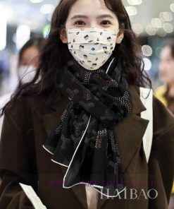 The latest and most popular CL three-dimensional geometric long scarf, rolled edge length scnkgy04q9