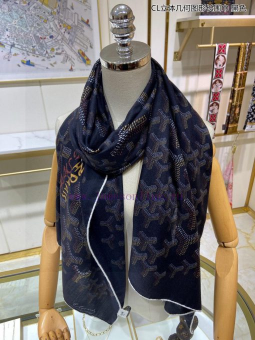 The latest and most popular CL three-dimensional geometric long scarf, rolled edge length scnkgy04q9 - Image 6
