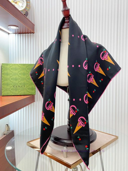 GUCCI's latest flagship GG ice cream silk handkerchief, which is very easy to match for vacavkyqfw67 - Image 10
