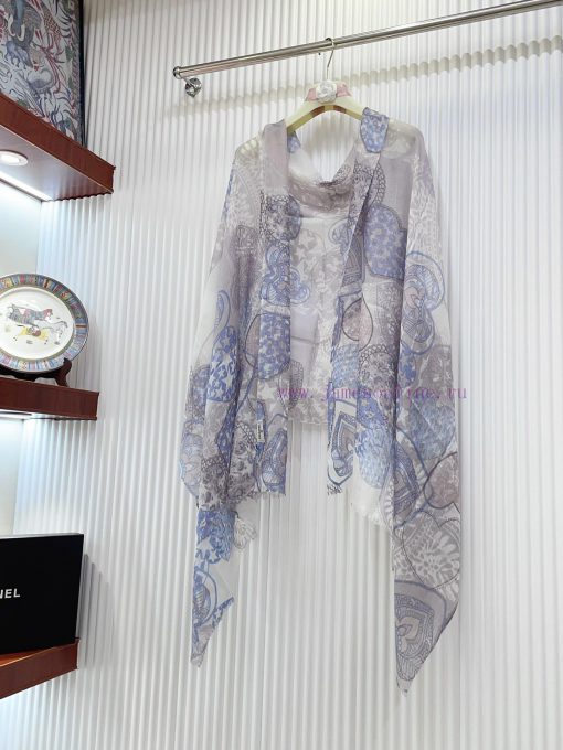 Elegant and noble CHANEL baby like soft touch embroidered color logo long scarf for customeritr8hxdr - Image 4