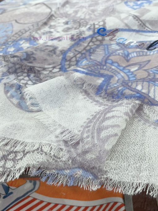 Elegant and noble CHANEL baby like soft touch embroidered color logo long scarf for customeritr8hxdr - Image 10