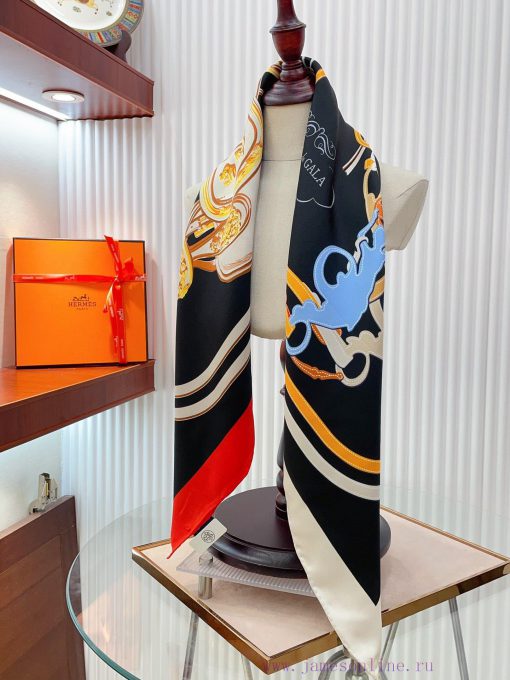 HERMES Gorgeous Halt 90cm Silk Square Scarf "Gorgeous Halt" is one of Hermes' most representpr2pflhr - Image 8