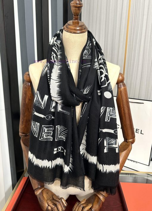 The new Chanel 2024 cashmere scarf is so beautiful that it's irresistible. The real product xzvdobk7 - Image 9