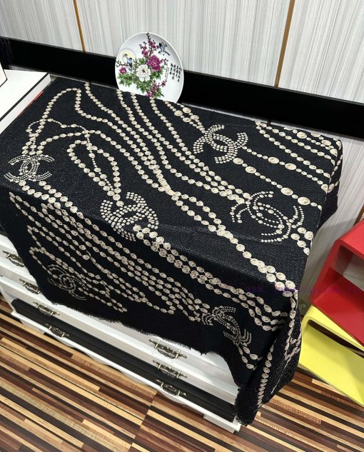 Chanel Silver Silk 2024 [Eating Melon] Sparkling Pearl Style Series [Coffee] Top design is sqixx5ta4 - Image 7