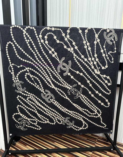 Chanel Silver Silk 2024 [Eating Melon] Sparkling Pearl Style Series [Coffee] Top design is sqixx5ta4 - Image 8
