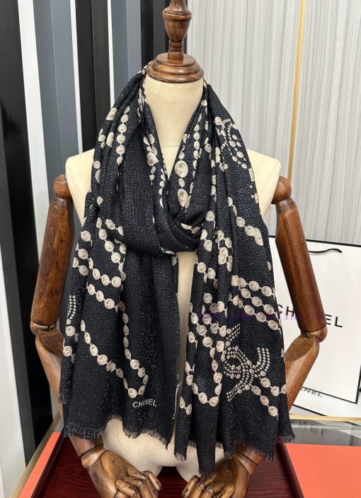 Chanel Silver Silk 2024 [Eating Melon] Sparkling Pearl Style Series [Coffee] Top design is sqixx5ta4 - Image 10