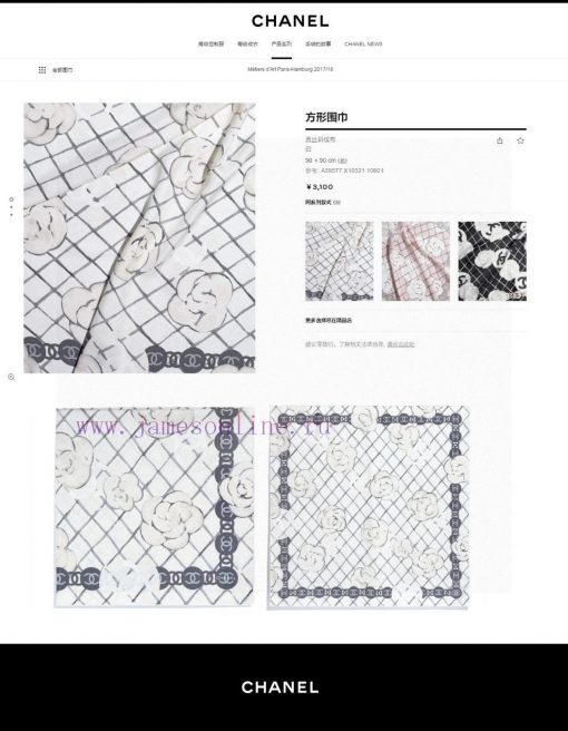 The new Xiangjia Classic Camellia Double sided 90 sided Printed Silk Square Scarf is highly kr2k4wdu - Image 5