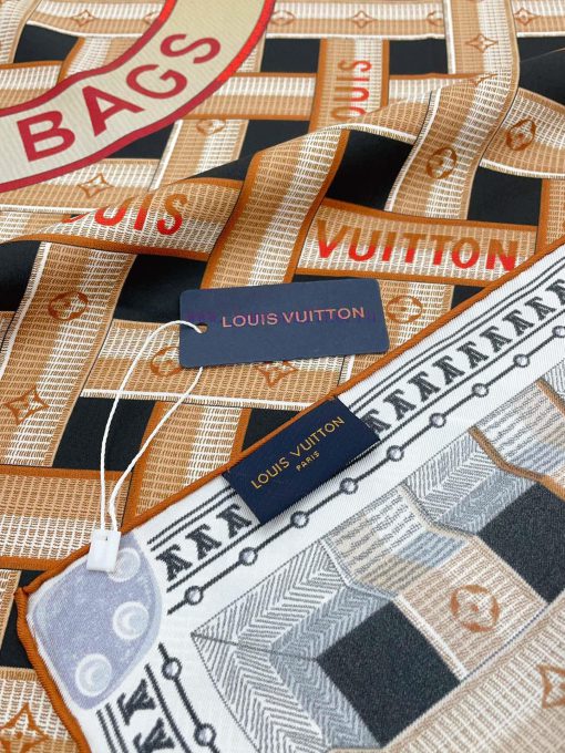Newly released LV 90cm square scarf with 16mm diagonal silk material, pure handmade rolled e6dbfotkq - Image 7