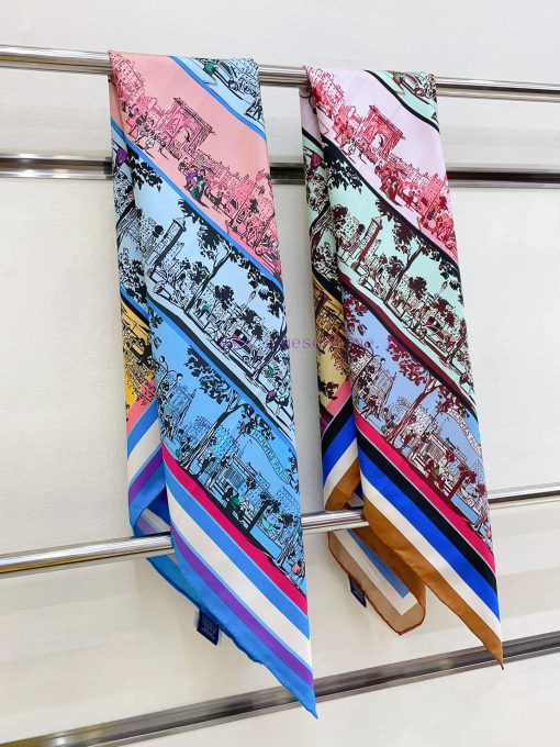 HERMES's new silk scarf is said to look good and recommended for its urban style. It featurehyoc1ibg - Image 4