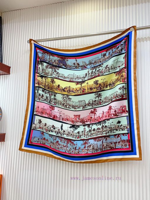 HERMES's new silk scarf is said to look good and recommended for its urban style. It featurehyoc1ibg - Image 5