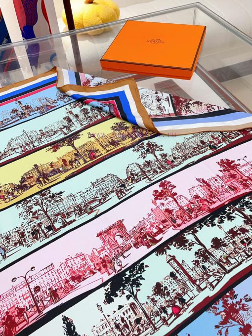 HERMES's new silk scarf is said to look good and recommended for its urban style. It featurehyoc1ibg - Image 6