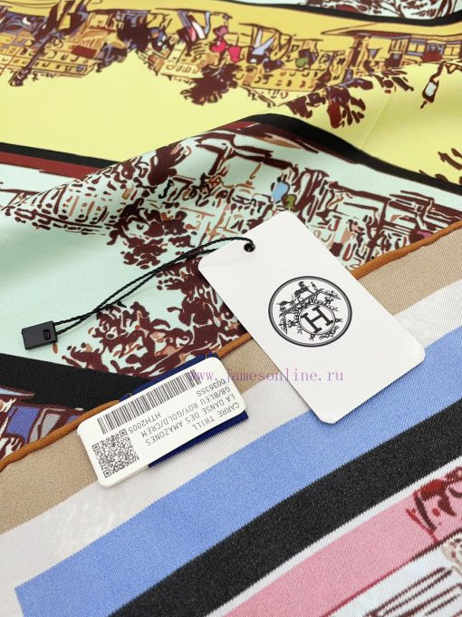 HERMES's new silk scarf is said to look good and recommended for its urban style. It featurehyoc1ibg - Image 7