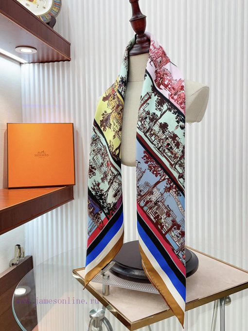 HERMES's new silk scarf is said to look good and recommended for its urban style. It featurehyoc1ibg - Image 8