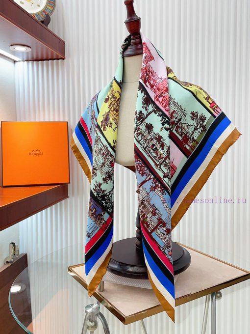 HERMES's new silk scarf is said to look good and recommended for its urban style. It featurehyoc1ibg - Image 10