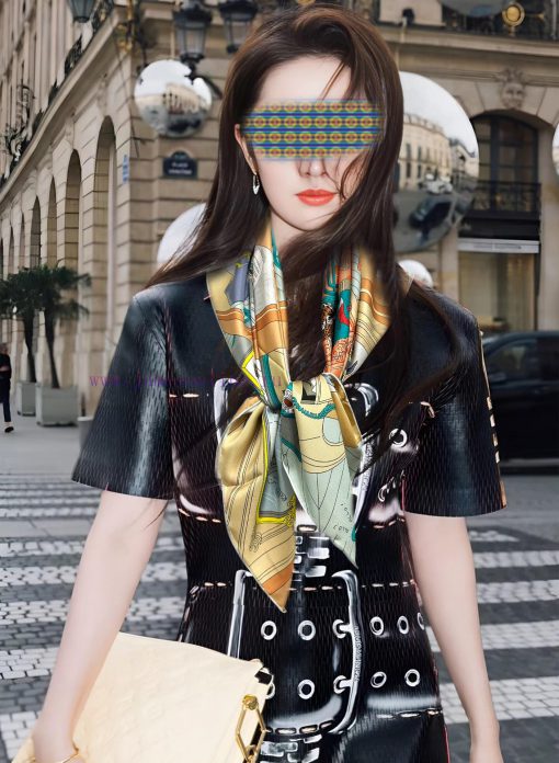 New HERMES [Lips] Square Scarf [Proud] Simple and stylish, with a great sense of quality [Tela20fnwq - Image 2