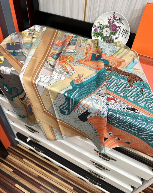 New HERMES [Lips] Square Scarf [Proud] Simple and stylish, with a great sense of quality [Tela20fnwq - Image 6