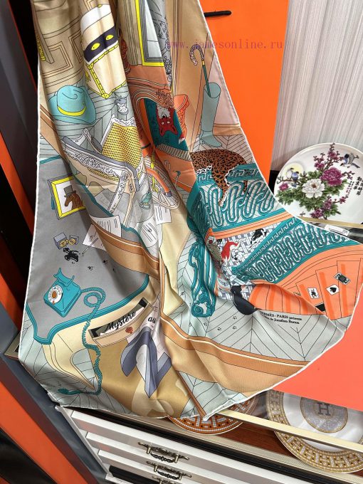 New HERMES [Lips] Square Scarf [Proud] Simple and stylish, with a great sense of quality [Tela20fnwq - Image 7