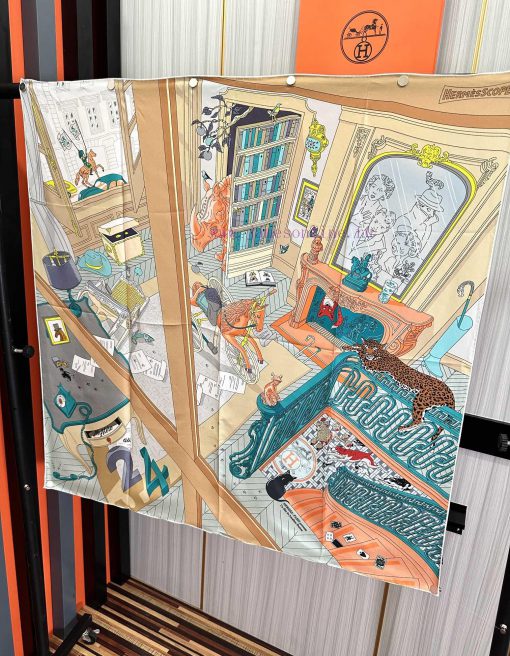 New HERMES [Lips] Square Scarf [Proud] Simple and stylish, with a great sense of quality [Tela20fnwq - Image 9