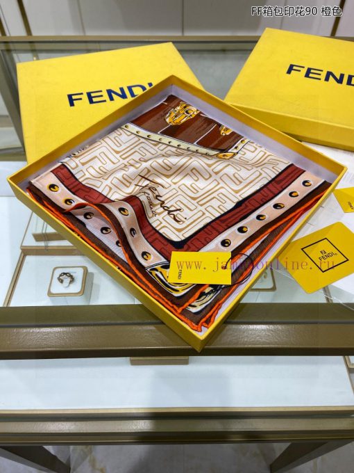Synchronized with the latest FF flagship bag printed 90 silk square scarf, which is very eas6jafge7i - Image 4