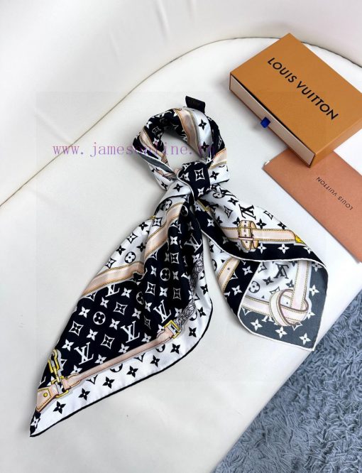 Belt handkerchiefFabric made of real silkSize 90 * 90Color Chestnut Black White Pinktswfpevo - Image 7