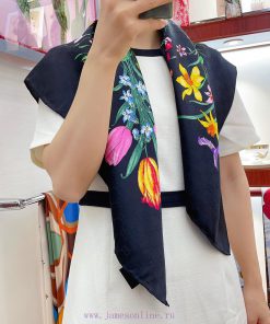 Double sided same color dark pattern jacquard G Home's latest flagship GG logo flower 90 siltvb60m9m