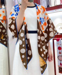 LV's elegant and noble baby like soft touch polka dot logo velvet print cleverly uses the doyxib3r0e